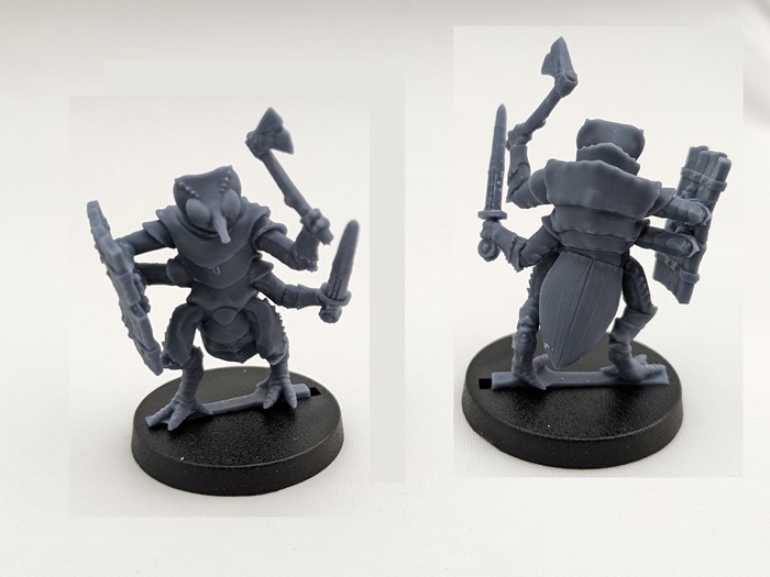 Apsis Insectoid Lefty with Sword & Axe STL File