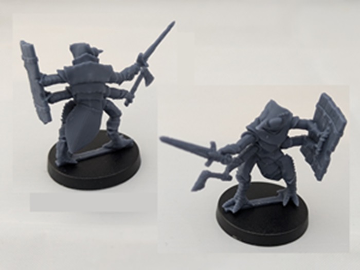 Apsis Insectoid with Sword & Axe STL File