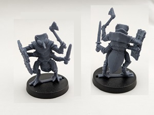 Apsis Insectoid Lefty with Sword & Axe STL File