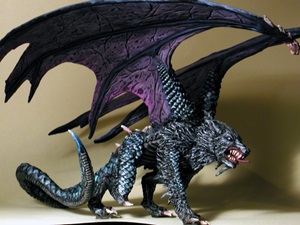 Malryte, Half Dragon Dire Wolf, Resin